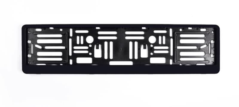 Black European Size License Plate Frame Holder
