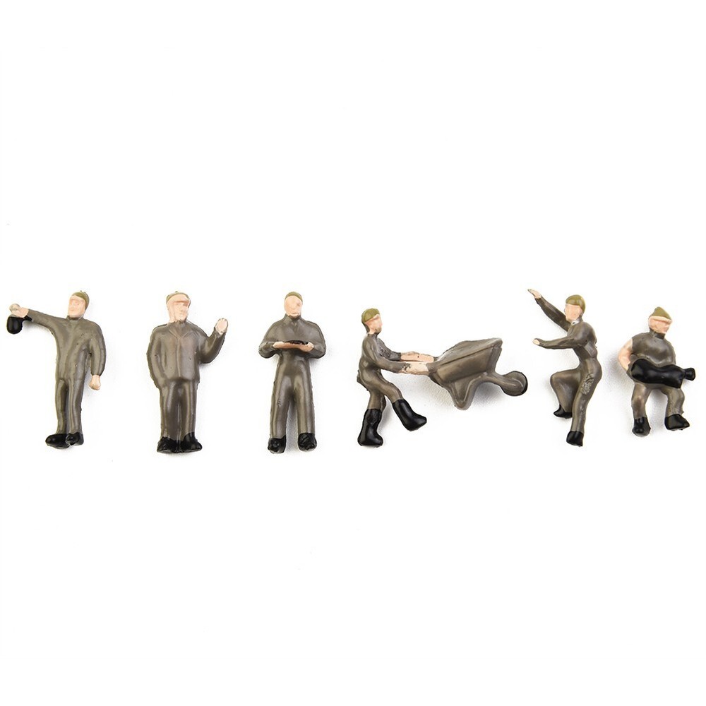 Figures Painted Figures Scale 1:87 25 Different Poses 50pcs Painted Figures