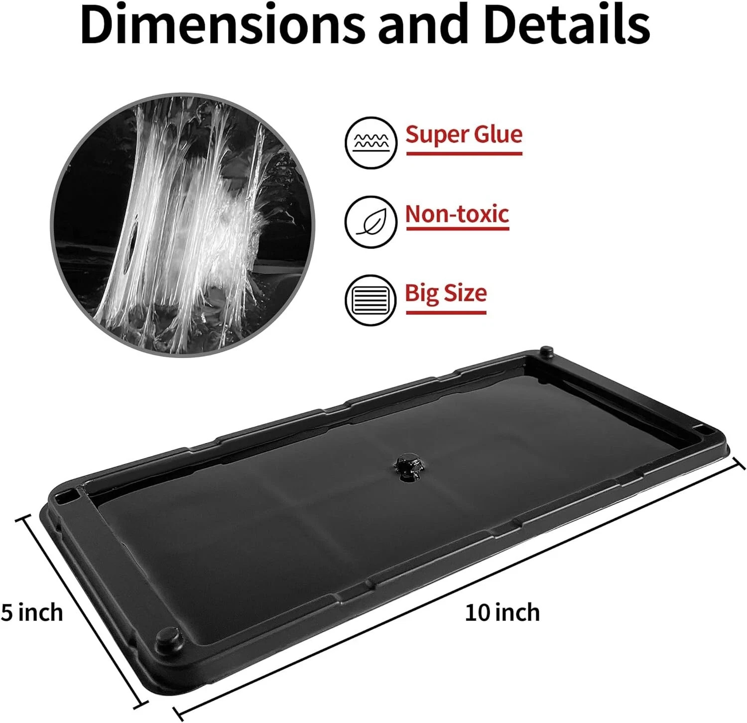 Super Glue Traps 48 Pack for Mice & Snakes, Larger, Heavier, Non-Toxic Glue.