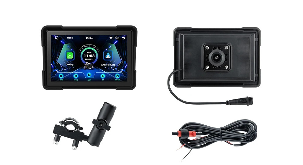 NAVIK 5' motorcycle navigation screen with Android Auto / Apple CarPlay USB