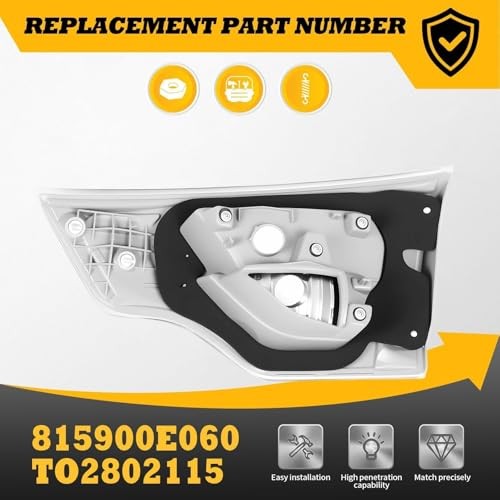 815900E060 Driver Side Inner Tail Light w/O Bulb Compatible with Left