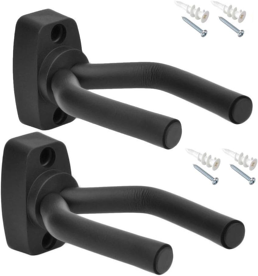 2-PACK Guitar Hanger Hook Holder Wall Mount Display, W/Hardware