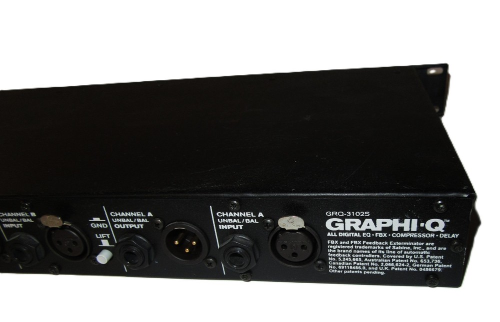 Sabine GRQ-3102S 2-Ch Adaptive Audio Graphi-Q Digital EQ FBX Compressor Delay