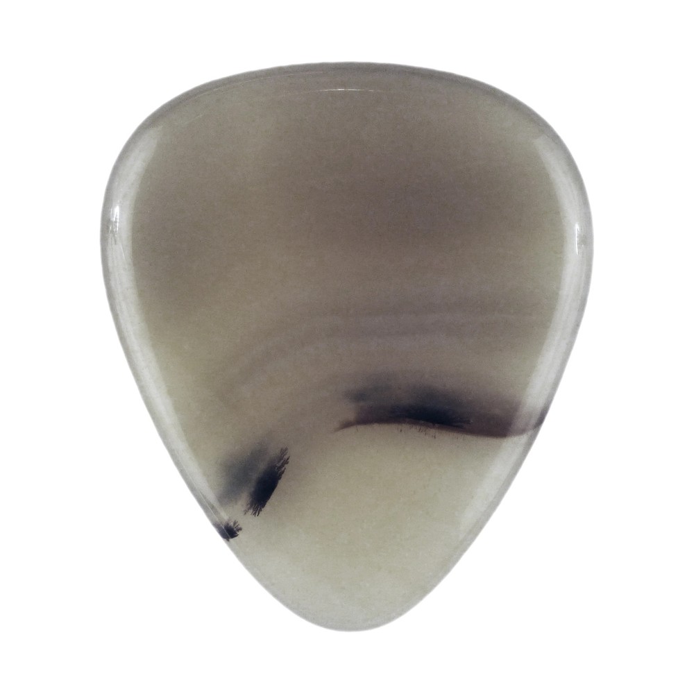 Grey Agate Stone Guitar Pick - 3.0 mm - 351 Shape - Handmade Exotic Plectrum