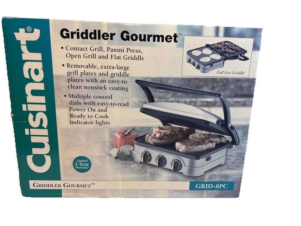 Cuisinart Griddle Gourmet Model GRID-8PC New/ Open Box