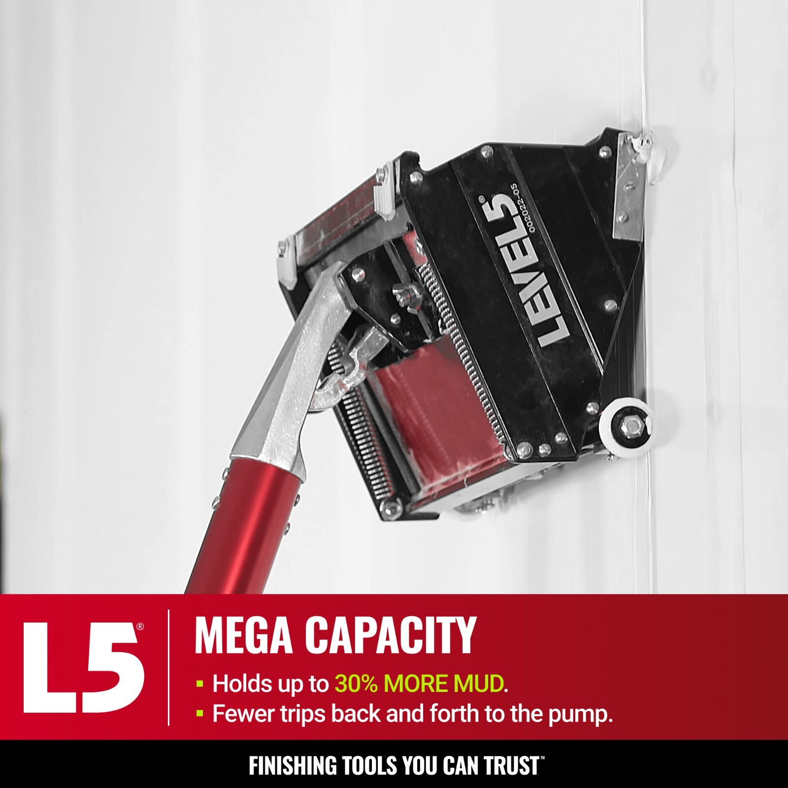 LEVEL5 Drywall Tools 12" MEGA Flat Finishing Box [2nd Generation] 4-769R