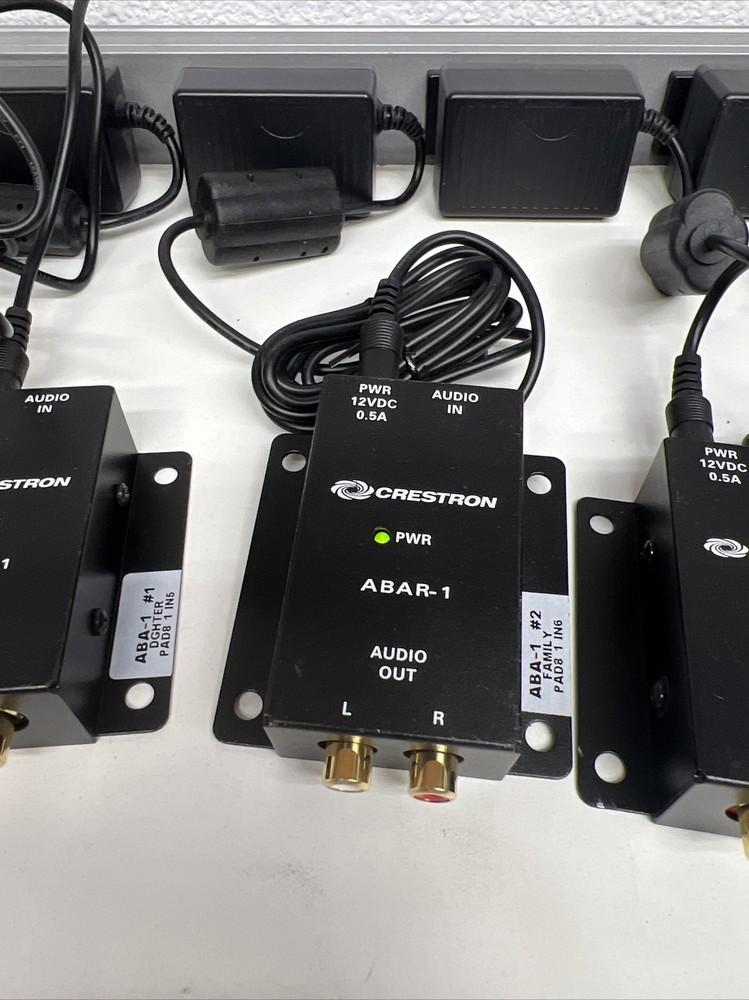 4x Creston ABAR-1 CAT5 Balanced Audio Receiver + Power Supply