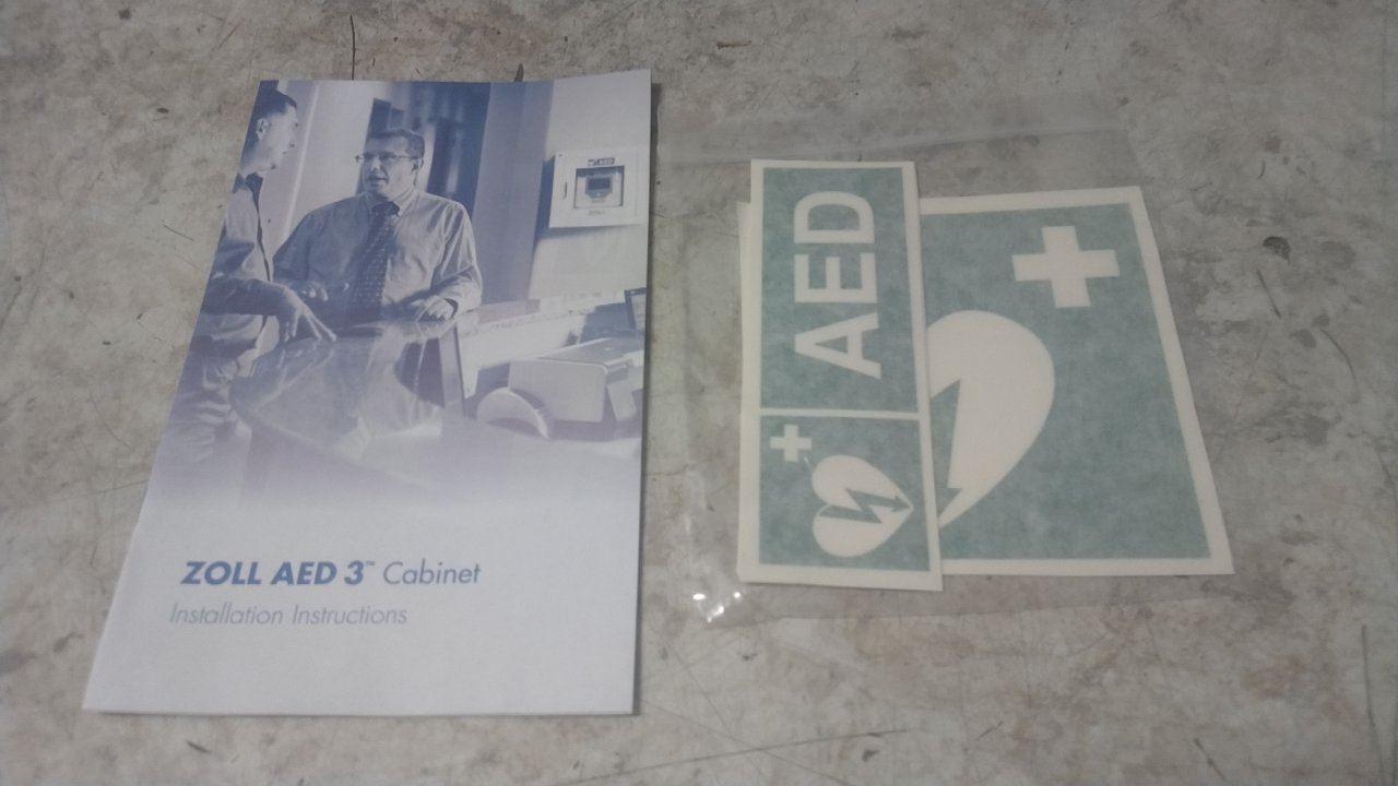 Zoll 8000-001258 14 x 14 In Opening White Stainless Steel Wall Cabinet