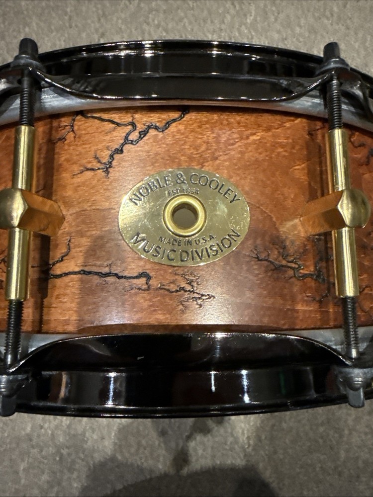 Noble & Cooley 5x14” Maple Solid Shell Limited Fractal Pattern Snare Drum NICE!!