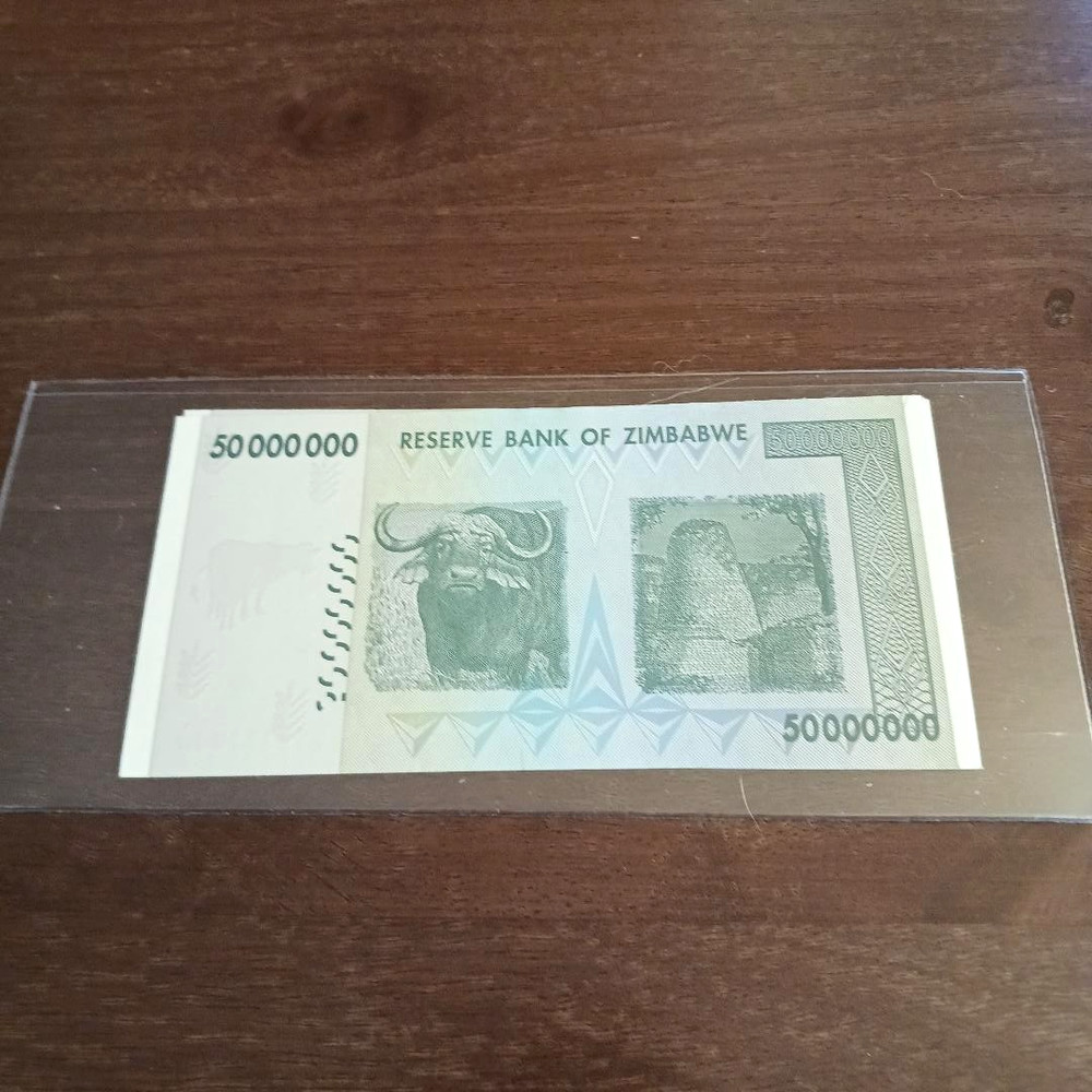 2008 Zimbabwe 50 Million Dollars P-79. Uncirculated. 1 Note.