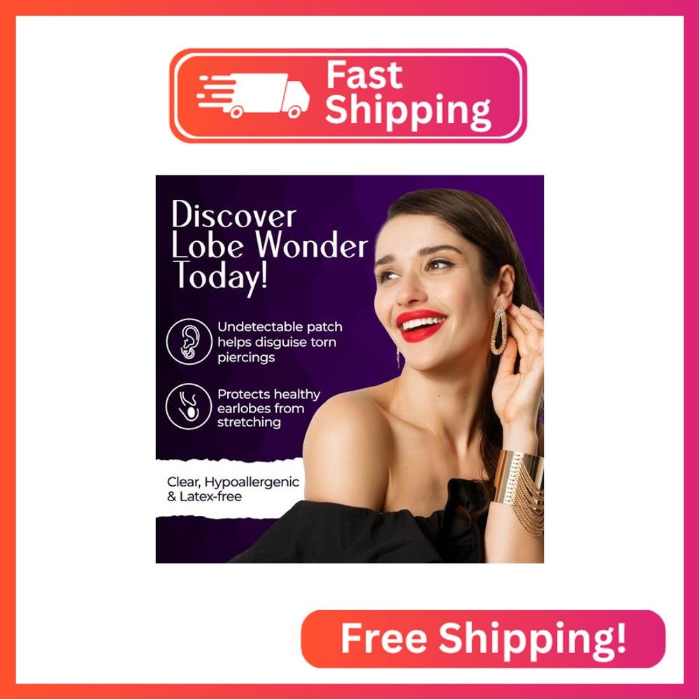 Lobe Wonder - The ORIGINAL Ear Lobe Support Patch for Pierced Ears - Eliminates