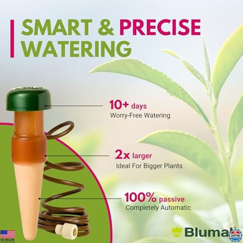 Blumat XL Self-Watering Plant Stakes | 4-Pack Automatic Drip Inserts for Growth