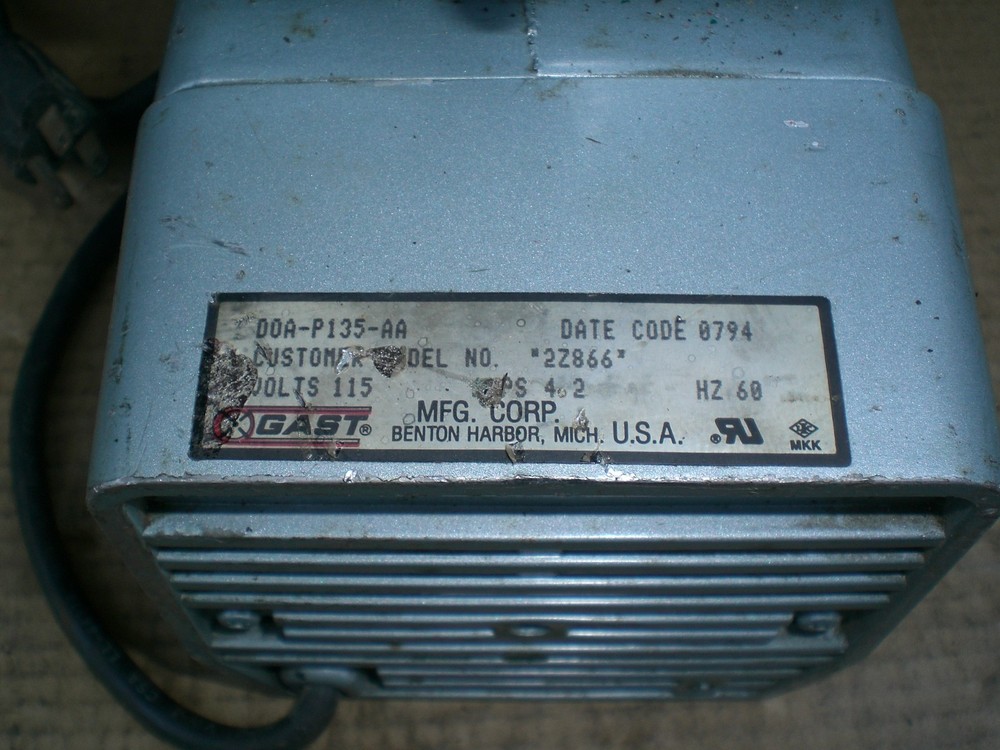 Gast DOA-P135-AA Air Compressor Vacuum Pump