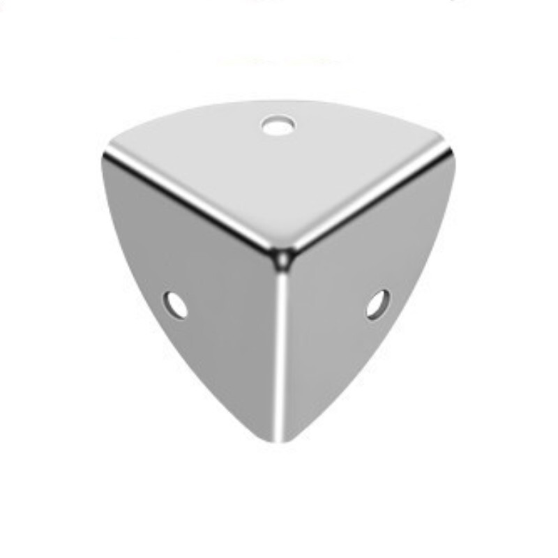 8Pcs 27mm Metal Box Corner Protectors Edge Protector Iron Chrome Plating