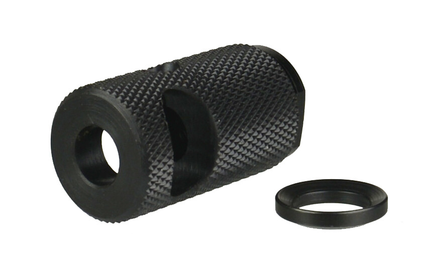 Compact Low Concussion Competition Muzzle Brake Compensator 1/2x28 TPI For 9mm