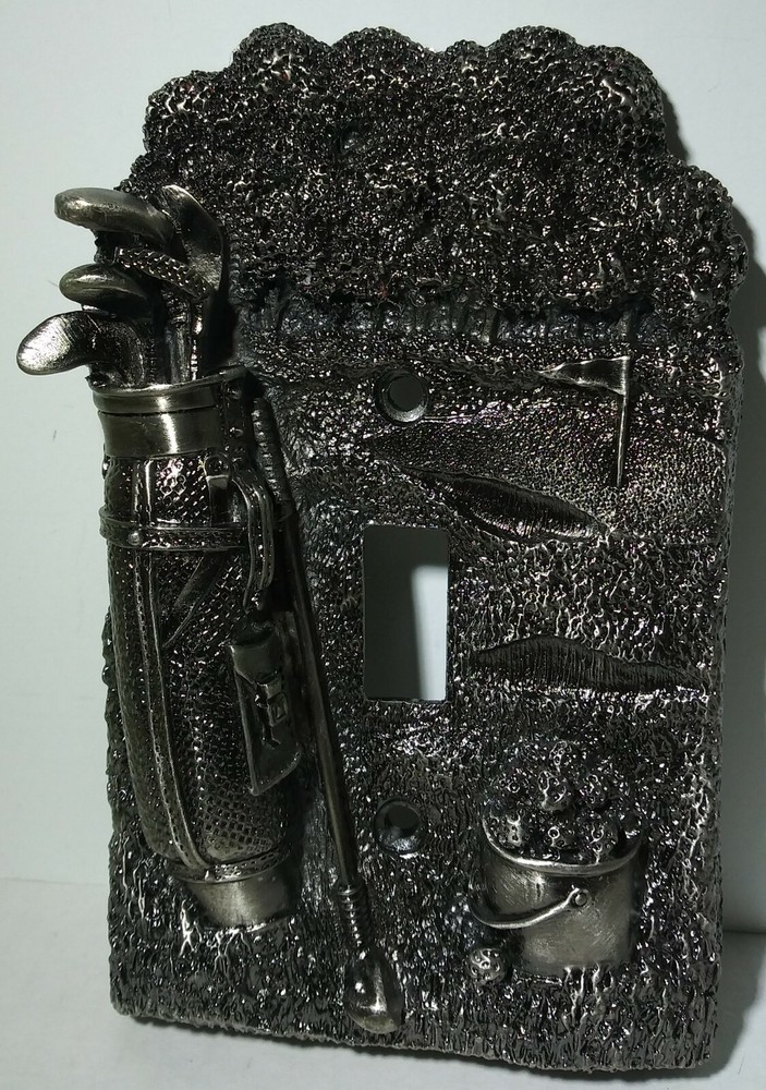 2001 FIGI Vintage Golf Metal Single Lightswitch Wallplate