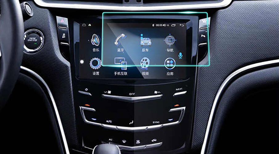 Crystal Clear Screen Protector for 2016 Cadillac STS Vehicle Navigation