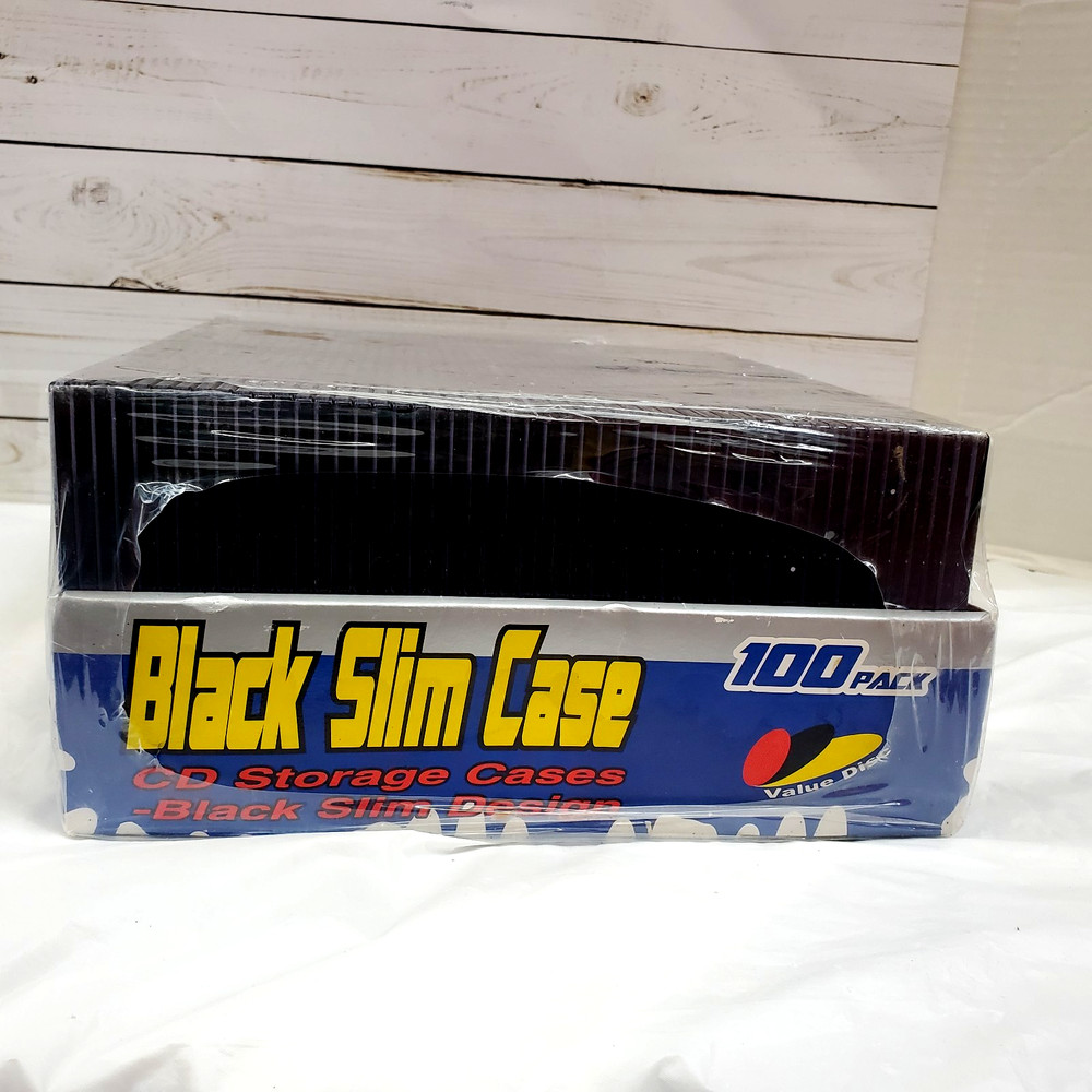 CD Storage Cases - Black Slim Design - Qty 100 - NEW