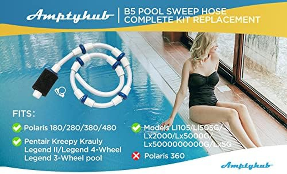 Automatic Pool Cleaner Sweep Hose Complete B5 Replacement Fits for Zodiac Polari