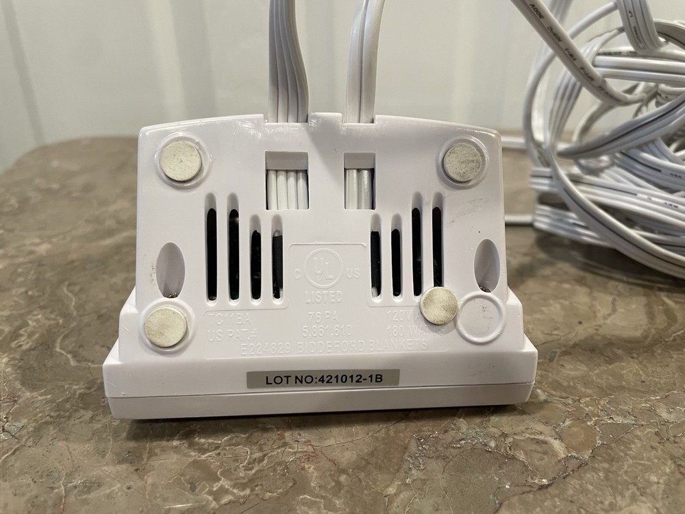 Biddeford Heated Blanket Controller Auto Off White TC11BA Replacement Cord