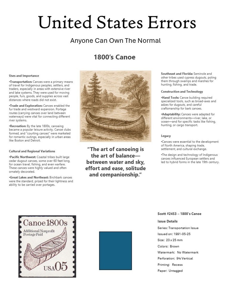 Centsational Custom Presentation Panel For Error SN 2453 - 8.5” X 11”