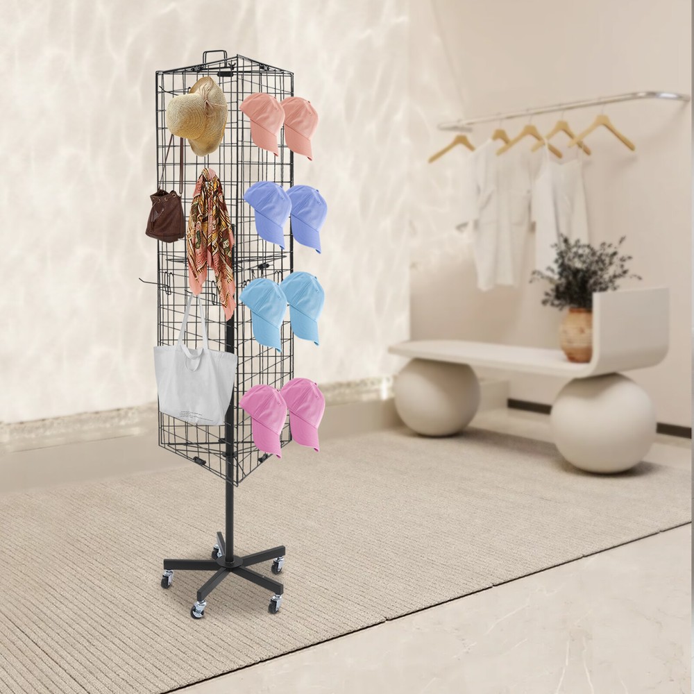 Triangular Grid Panel Display Stand, Floor Standing Gridwall Display Stand