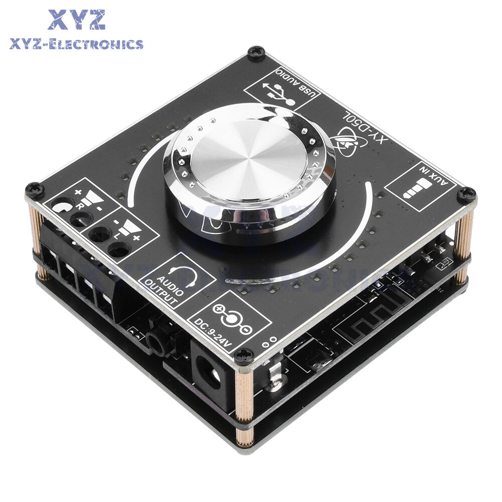 D50L Stereo Bluetooth 5.1 Audio Digital Power Amplifier Board Light APP Control