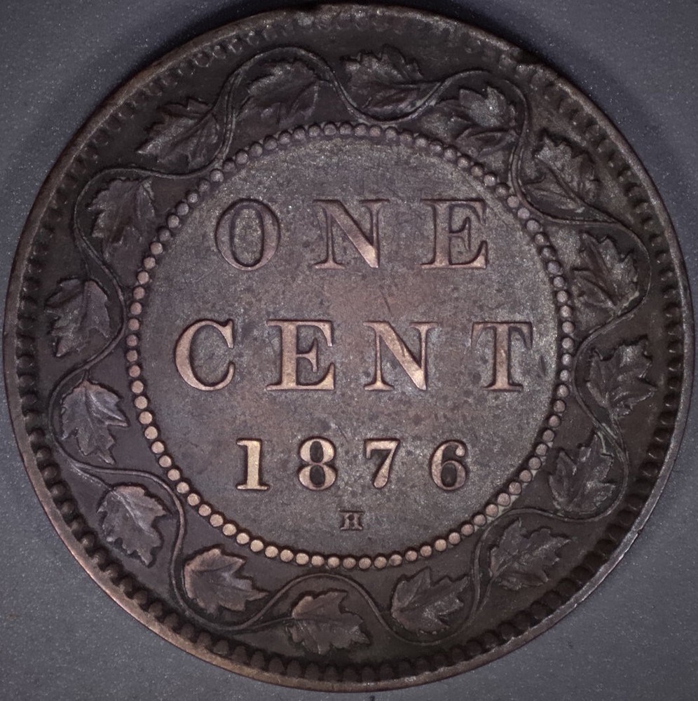 1876 Canada Large Cent AU