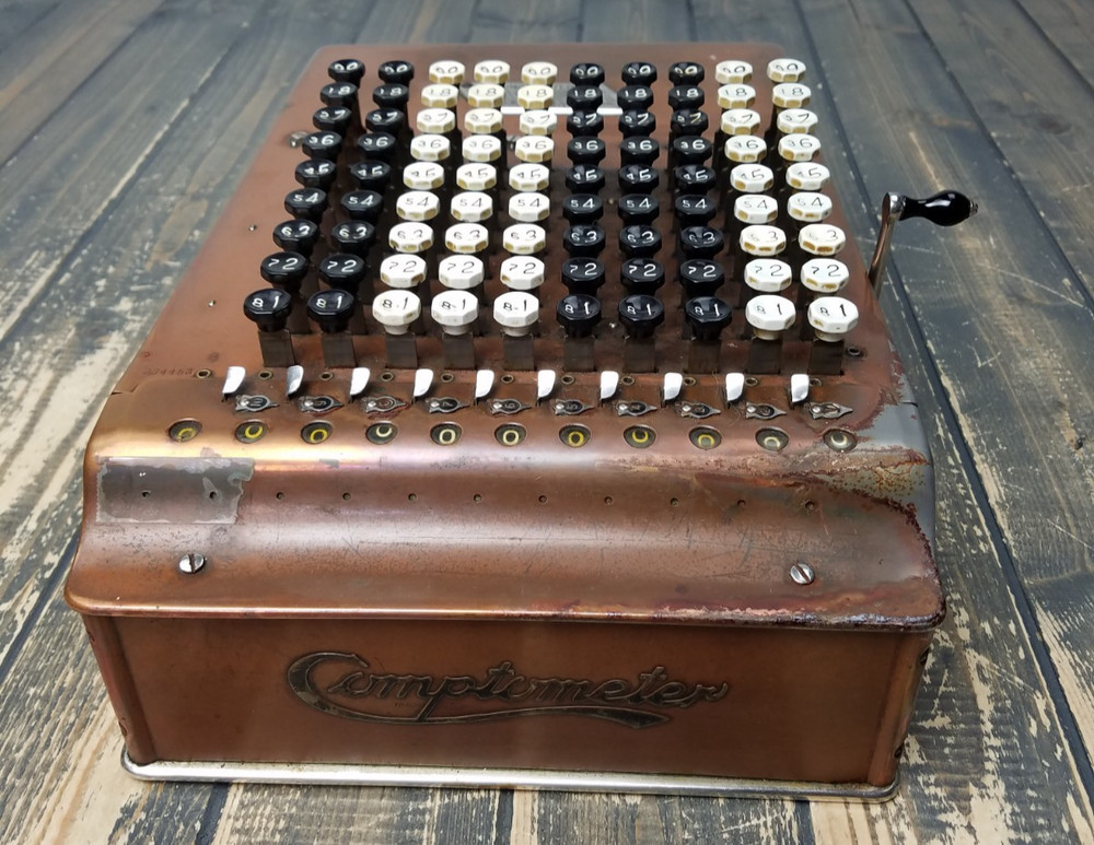 Antique Felt & Tarrant Mfg Chicago Comptometer Adding Calculator Machine **READ*