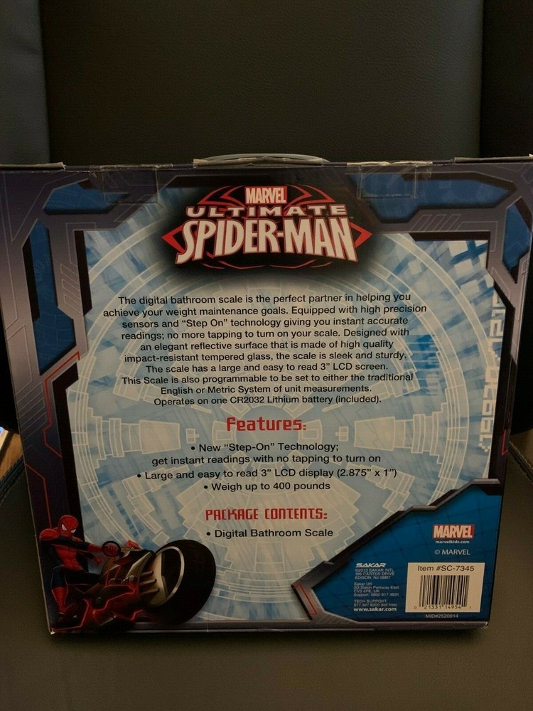 New Ultimate SpiderMan Bathroom Digital Scale