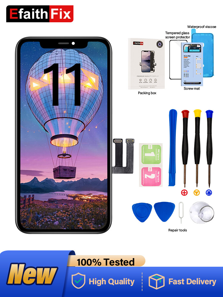 For iPhone 11 LCD Display Touch Screen Replacement Digitizer Assembly A+ Quality