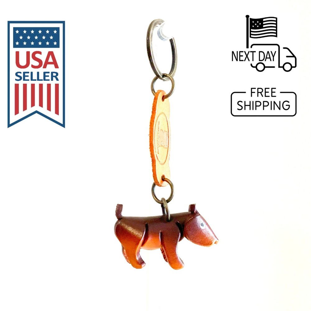 Bull Terrier Handmade Leather Keyring