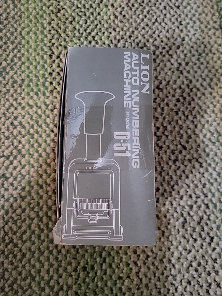 Lion Auto Numbering Machine - Model D51 w/ Instructions.