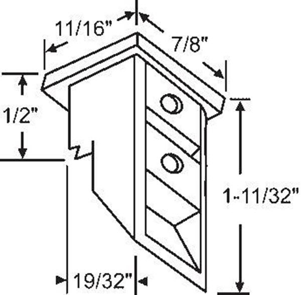 Top Sash Guide for Window Channel Balances, White