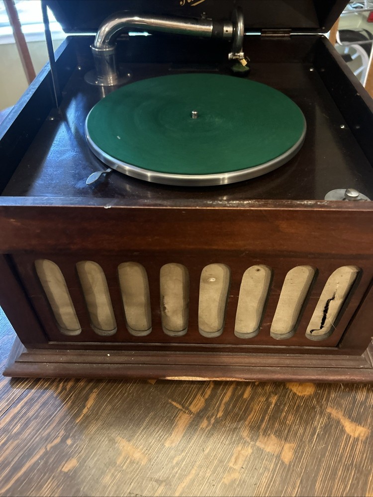 Pathe Phonograph Record Player Model III, Portable Table Top Style