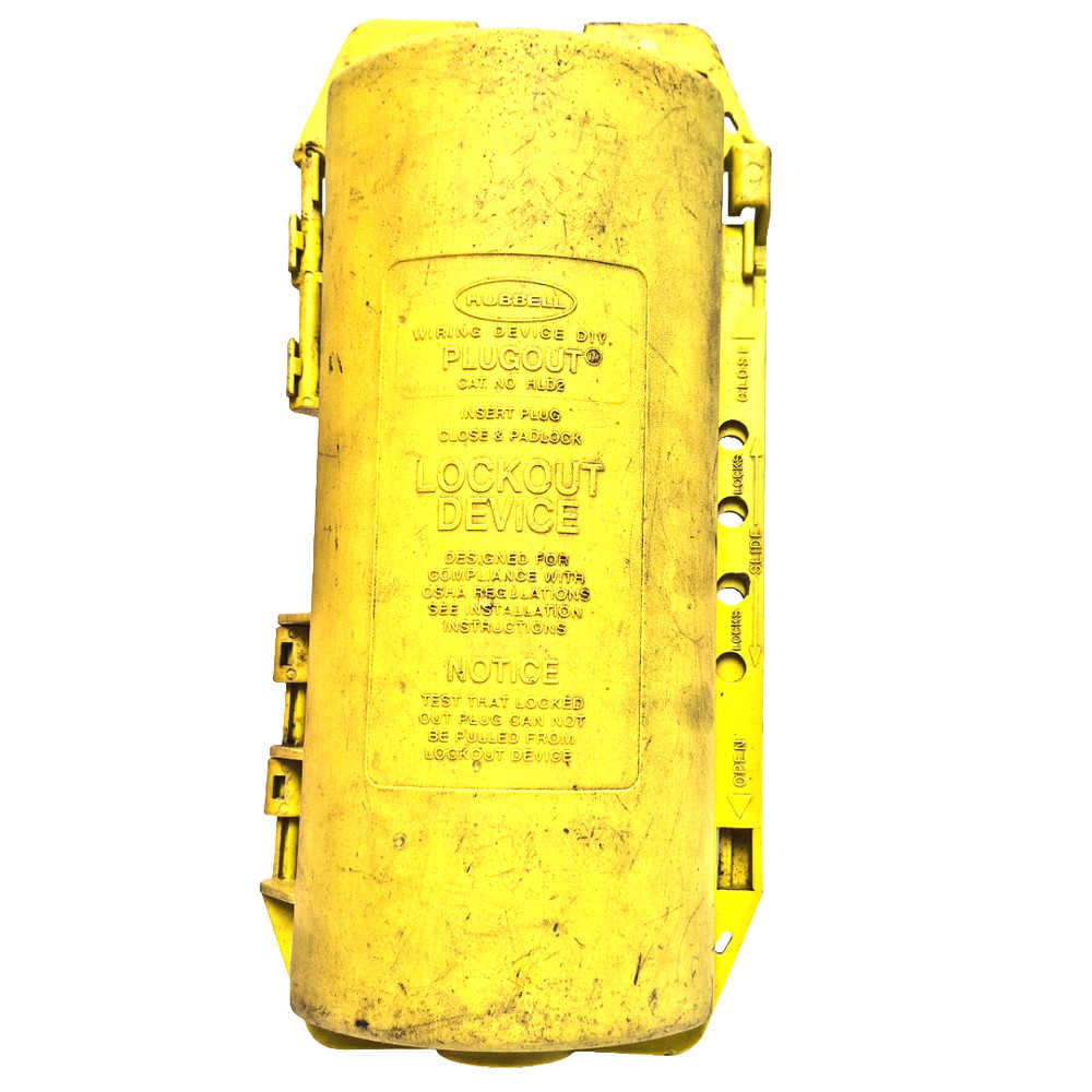 HUBBELL PLUG OUT LOCK OUT DEVICE HLD2 4-LOCK-SLOTS POLYPROPYLENE MAX-CABLE-1.45