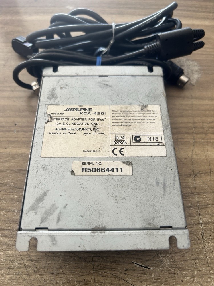 Alpine KCA-420i Interface Adapter For Apple iPod Radio Adapter Module With Cable