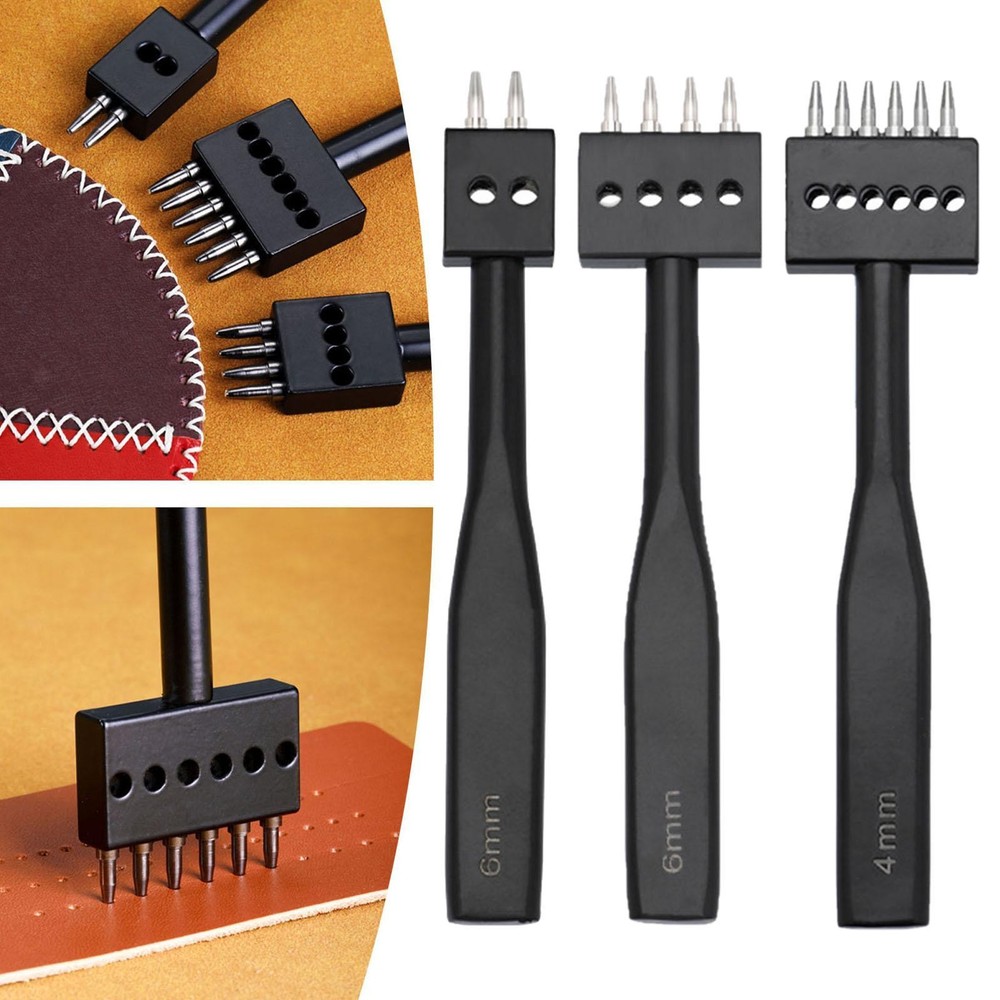 Leather Prong Punch Hand Tool Leather Stitching Hole Maker for DIY Projects