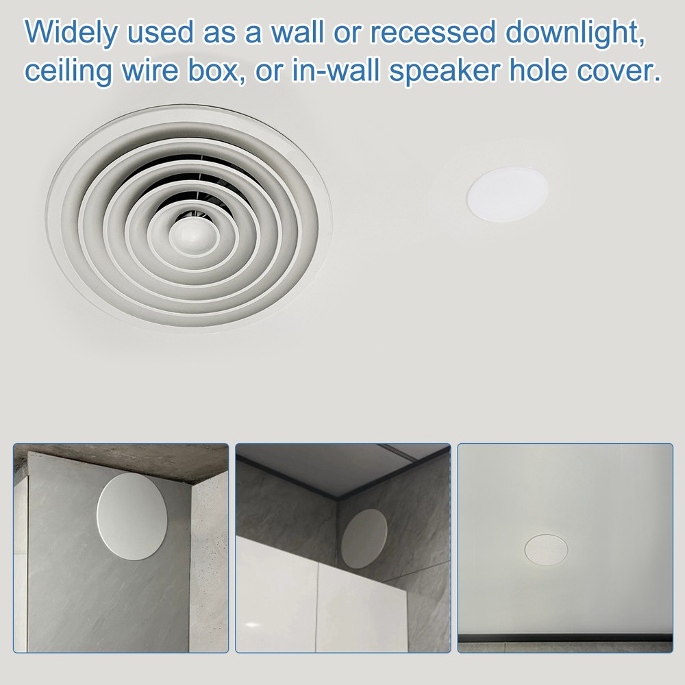 1Pack 9" Spring Ceiling Cover Plate Suitable for 7-8.7 " Round Hole, White