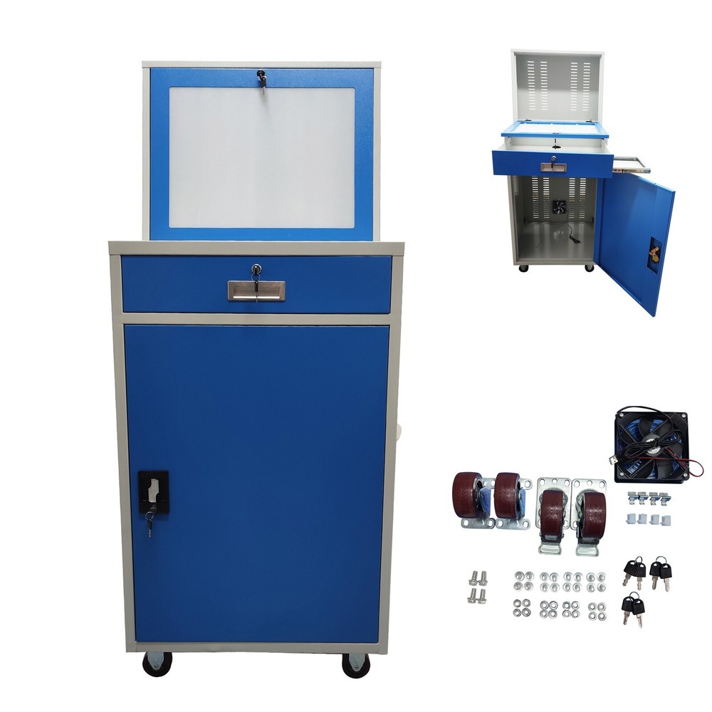 Industrial Computer Security Cabinet Mobile Computer Cabinet Dustproof Anti-thef