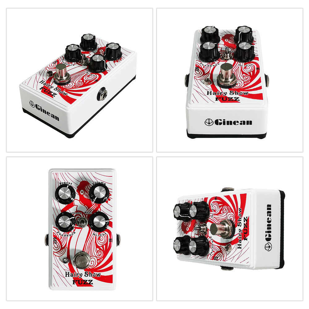 FUZZ Guitar Effect Pedal True Bypass for Electric Guitar 4 Control Knobs V2A1