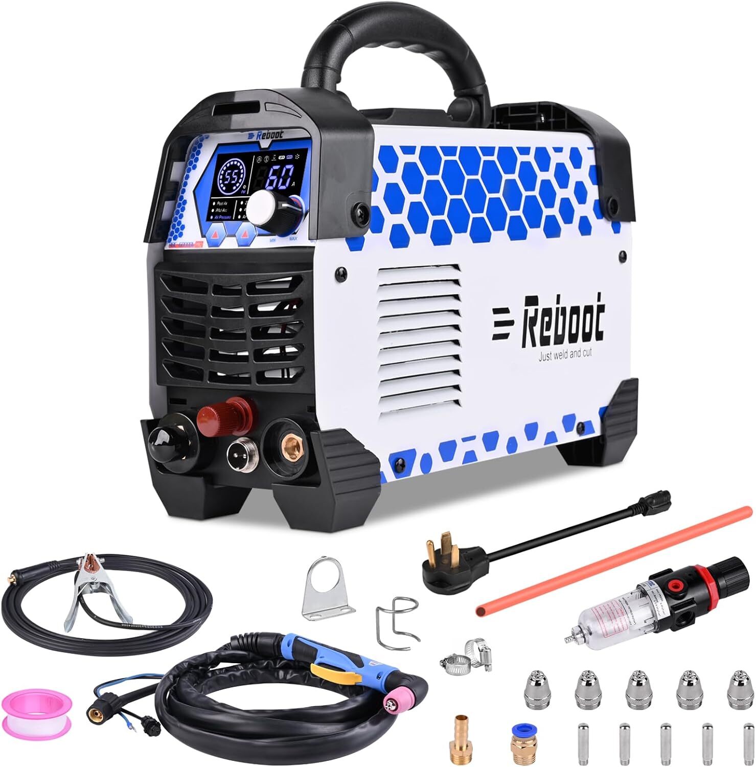 Reboot Plasma Cutter RBC6000DL PRO, 60 Amp Non Touch Pilot Arc Plasma Cutter