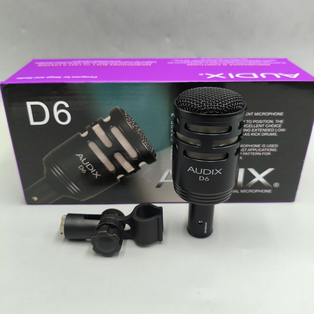 Audix D6 Professional Dynamic Kick Drum Microphone for Stage Studio & Broadcast