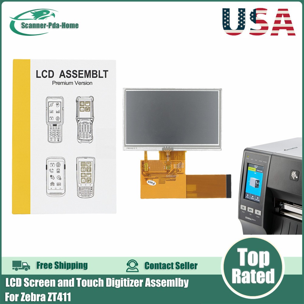 NEW LCD Display + Digitizer Touch Screen Assembly For Zebra ZT411 Printer
