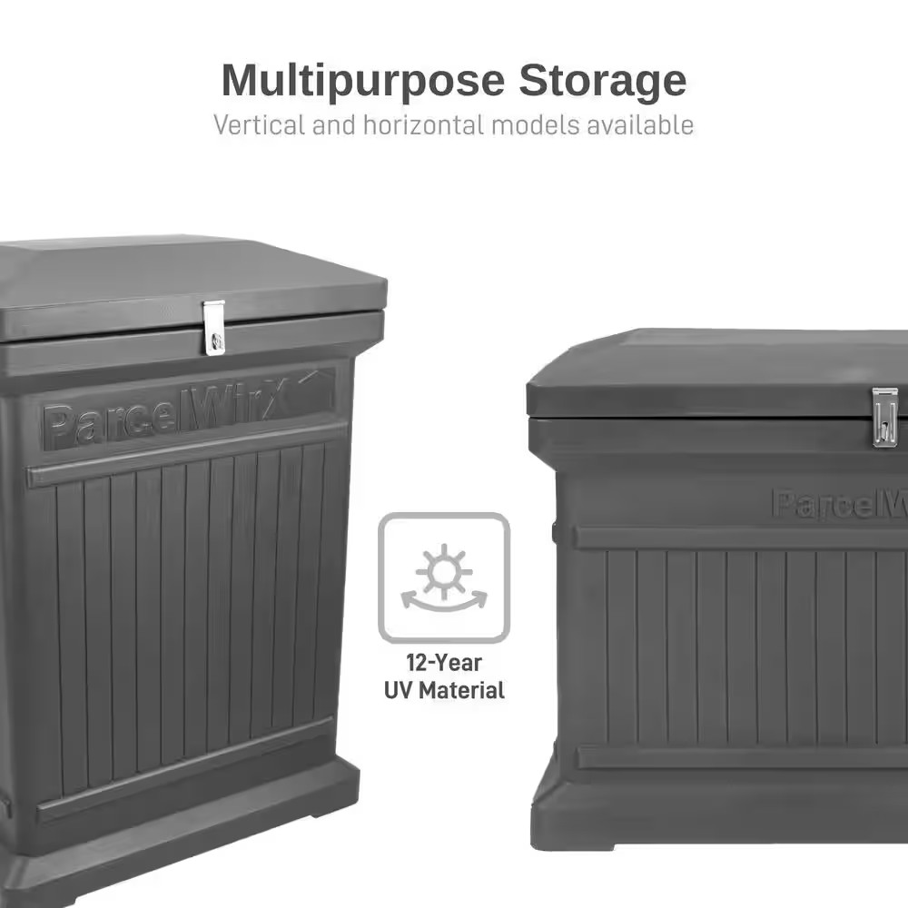 Parcelwirx Graphite Horizontal Lockable Package Delivery Box