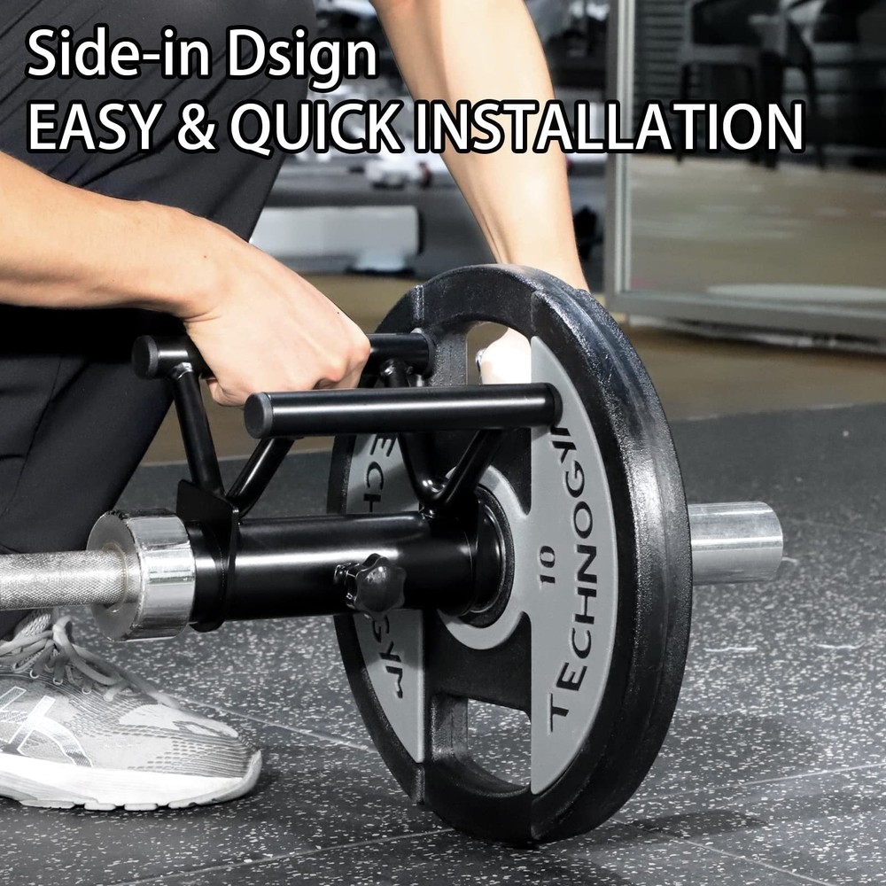 Landmine Handle T Bar Row Attachment for 2" Olympic Barbell, Solid Steel Blac...