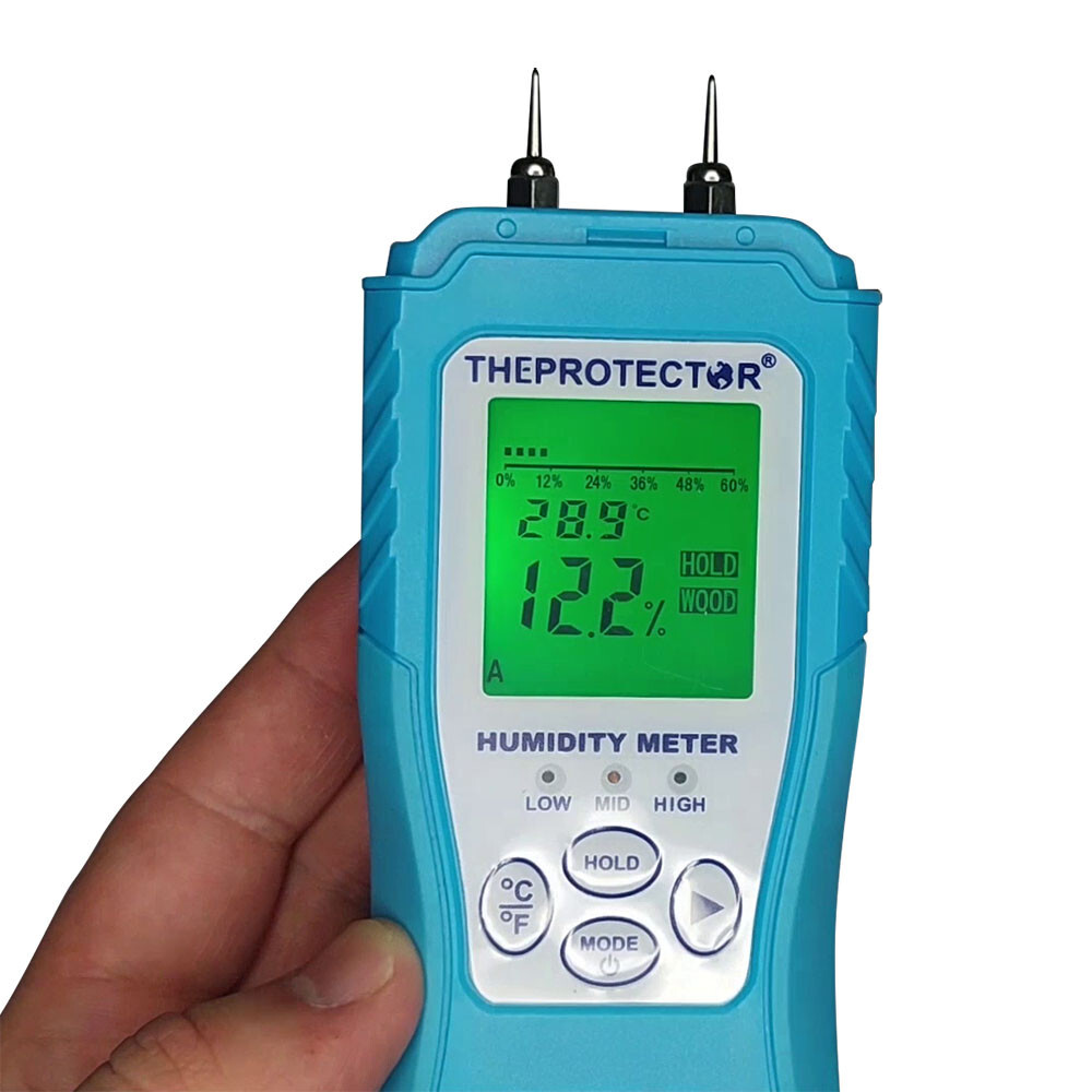 THEPEOTECTOR LCD Moisture Meter Measuring Moisture And Humidity