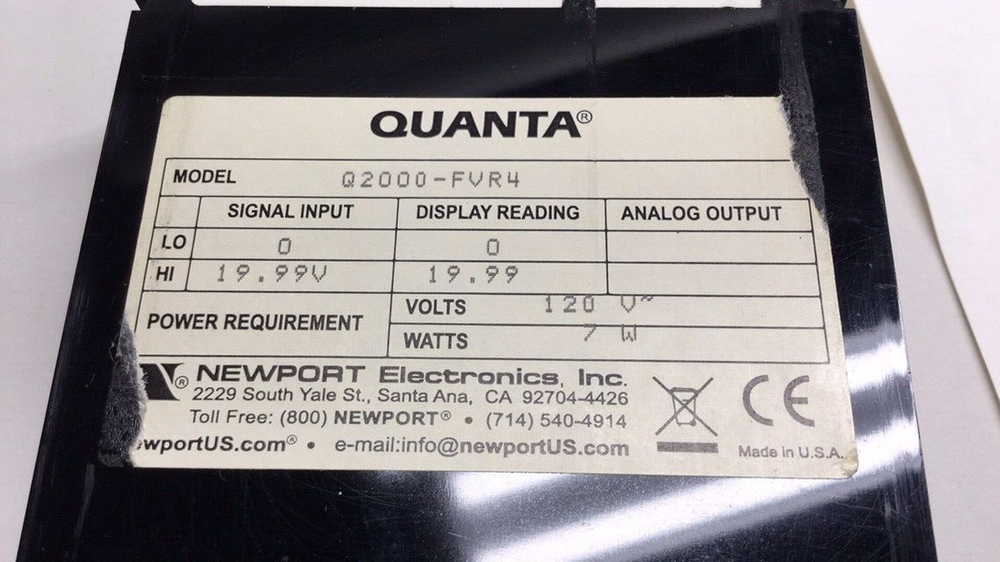 Newport Q2000-FVR4 Repaired Quanta Display Input Module