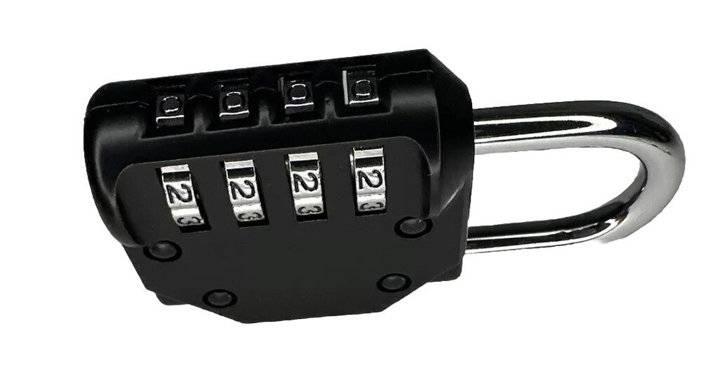 Combination Lock 4 Number Black Small w/ instructions/user manual