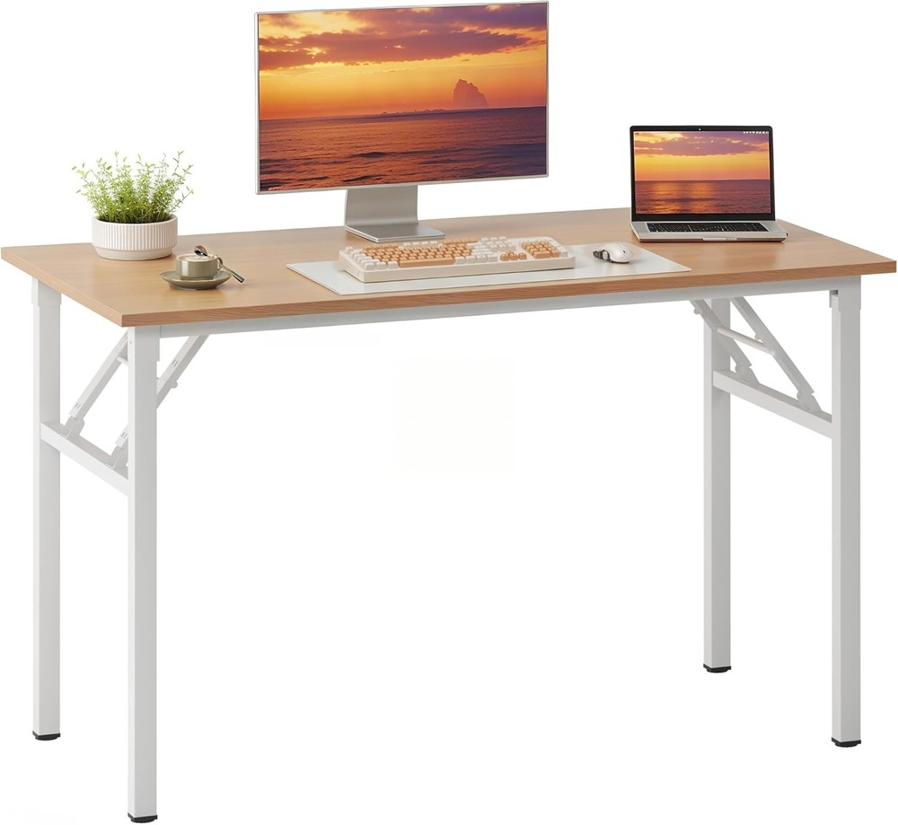 Folding Desk Small Desk 31 1/2" No Assembly Foldable Computer Desk Small